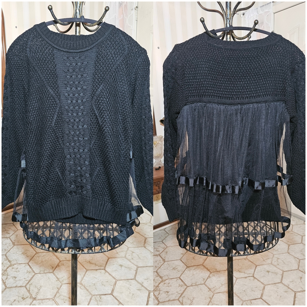 Paola Poggi Elegant Black Knit Sweater